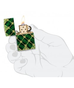 Zippo Lighter 46265 Argyle Leaf Design