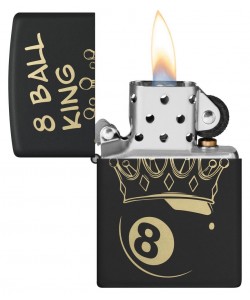 Zippo Lighter 46291 King 8 Ball Design