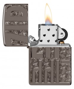 Zippo Lighter 46312 Armor® Reverse Carve Zippo Design