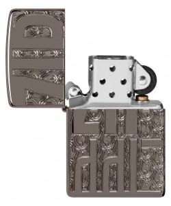 Zippo Lighter 46312 Armor® Reverse Carve Zippo Design