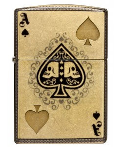 Zippo Lighter 46388 Ace of Skulls Design