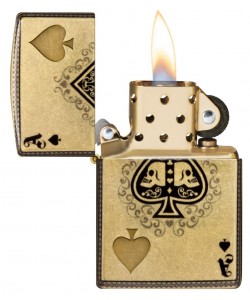 Zippo Lighter 46388 Ace of Skulls Design