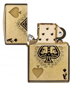 Zippo Lighter 46388 Ace of Skulls Design