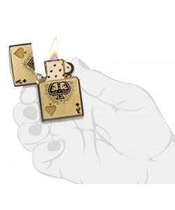 Zippo Lighter 46388 Ace of Skulls Design