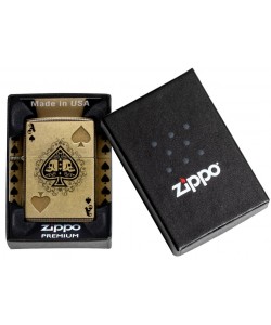 Zippo Lighter 46388 Ace of Skulls Design