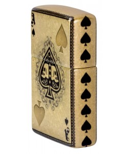 Zippo Lighter 46388 Ace of Skulls Design