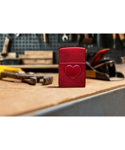 Zippo Lighter 46588 Stamped Heart Design
