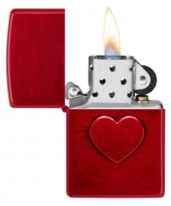 Zippo Lighter 46588 Stamped Heart Design
