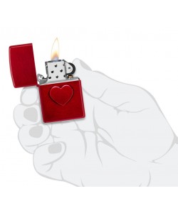 Zippo Lighter 46588 Stamped Heart Design