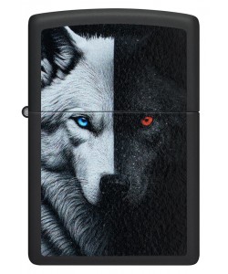 Zippo Lighter 46694 Two Wolves Design