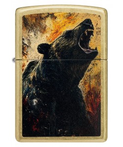 Zippo Lighter 46695 Grizzly Roar Design