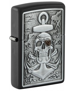 Zippo Lighter 48122 Skull Anchor Emblem