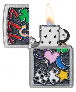 Zippo Lighter 48682 All Luck Design