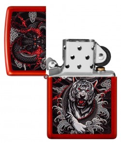 Zippo Lighter 48933 Dragon Tiger Design