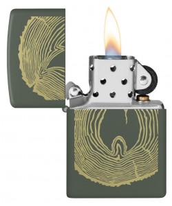 Zippo Lighter 48959 Wood Ring Design
