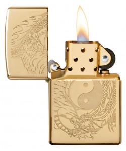 Zippo Lighter 49024 Tiger and Dragon Design
