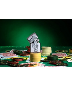 Zippo Lighter 49536 Dead Mans Hand Emblem Design