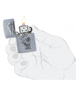 Zippo Lighter 49536 Dead Mans Hand Emblem Design