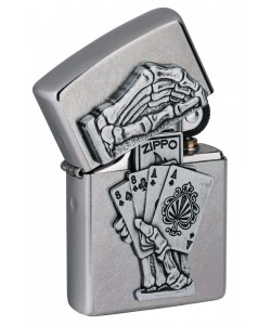 Zippo Lighter 49536 Dead Mans Hand Emblem Design