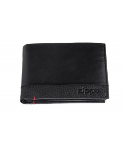 Zippo Nappa Tri-Fold Wallet Black