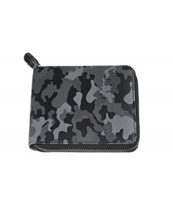 Кожаное портмоне Zippo на молнии Camo Grey