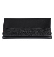 Zippo Nappa Tri-Fold Tobacco Pouch Black